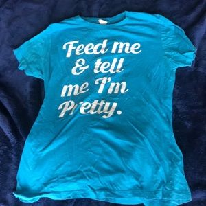 Blue T-Shirt with Message